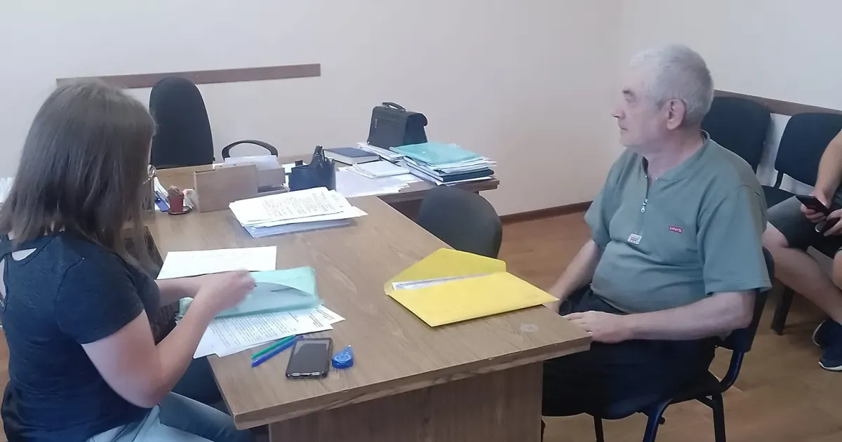 Фото - фейсбук / Юрій Русін Юристи Харківської правозахисної групи працювали в Геніївці Слобожанської громади на порталі Gromada Group